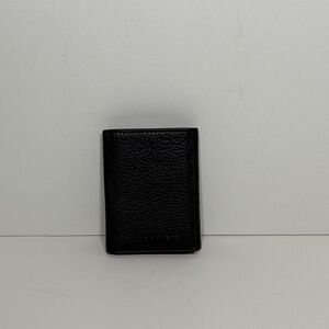 Dockers Black Genuine Pebble Leather Extra Capacity Slim Profile TriFold Wallet